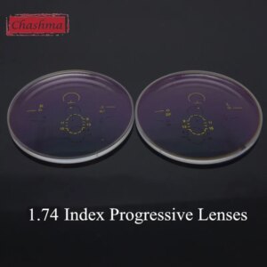 Chashma Quality Anti Reflective Aspherical 1.74 Index Thinnest Free Form Wide Field Verifocal Lenses Interior Progressive Lenses
