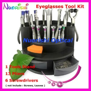 High Quality Eyewear Eyeglass Glasses Repairing Tool Kit Set 13 Pliers 6 Screwdriver B07AB