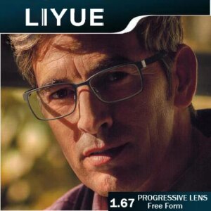 LIYUE index 1.67 Freeform Progressive lenses transparent clear Multifocal lens bifocal lenses without line