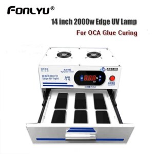 NJLD 14 inch 2000w UV Lamp For Samsung LCD Edge Screen Glass OCA Glue Laminating Reduce Wave Bubble Back UV Light