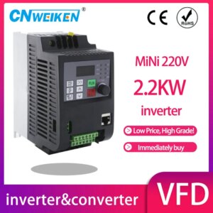 VFD Inverter VFD 1.5 2.2 3 4kw 5.5KW Frequency Inverter 3P 220V 380V Output Frequency Converter Variable Frequency Drive
