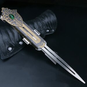 New Sleeve Sword Blade Stainless Steel Metal Special-Shaped Blade Invisible Sword Weapon Can Pop Up Set Sword Birthday Gift