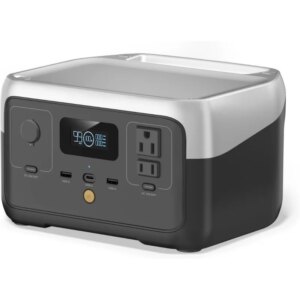 Portable Power Station 256Wh LiFePO4 Battery 1-Hour Fast Charging, 2x 600W AC Outlets Solar Generator for Outdoor Camping, Home