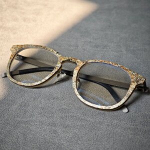 Business retro natural sandalwood horn frame, fashionable, luxurious, comfortable, can be paired with myopia lenses