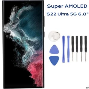 6.8″ Orginal Screen Touch Digitizer LCD Assembly for Galaxy S22 Ultra 5G SM S908U Original size