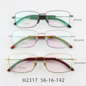 Full Frame Men’s Business Pure Titanium Multi-color Fashion Simple Small Sandalwood Small Face Myopia Glasses Frame Titanium