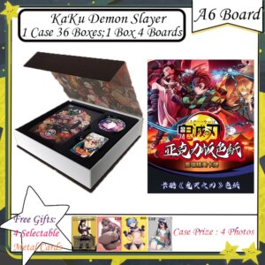KaKu Demon Slayer A6 Boards Colored Paper Anime Kimetsu Yaiba Tanjirou Kamado Nezuko Card Kids Gift Demon Slayer Cards