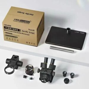 Qianli 6558 Gorilla Industrial Trinocular Microscope 6.5X-58X Zoom Electron Microscope for Mobile Phones PCB Repair tools Set