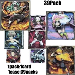 Demon Slayer Refrigerator Sticker Booster Box Collection Wholesale Playing Cards Games Board Party Kids Toys Mystery Pack