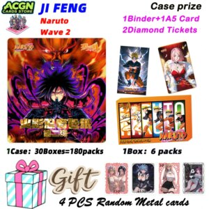 Newest JI FENG Naruto Wave 1 Board Japanese Anime Konoha Bonds Collection Cards Hinata Sakura Sasuke Booster Box TCG Hobby Gifts