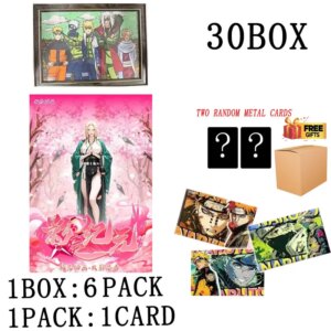 Naruto New Anime Collection Card Box Wholesales Jiguang donghua Laser Ticket Wave 1 Playing Cards Kids Toys Game Gifts