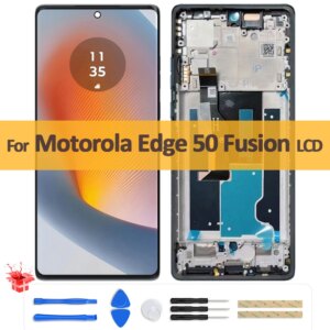 6.7″ Original P-OLED For Motorola Moto Edge 50 Fusion LCD Display Touch Screen Digitizer Assembly For Moto Edge 50 Fusion Screen