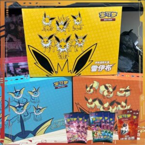 Genuine PTCG Trading Card Chinese Eevee Evolution Advanced Gift Box Eevee Flashcard Fire Eevee Water Eevee Collectible Card Gift