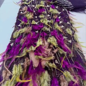 Africa Nigerian Beaded French Mesh Lace With Sequins High Quality 2025 Embroidery Lace Sequins Lace For Wedding Dresses Women