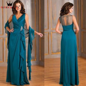 2024 Elegant Mother of the Bride Dresses Wide-waisted Off Shoulder Backless Crystal vestido para madre de la novia Custom DT63