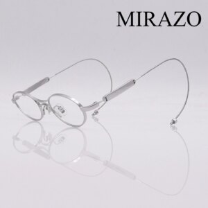 2025 New GM Collaboration glasses frame M&M220 Ultra-light Pure Titanium Silver Oval Small Frame Flat Light Glasses for Women