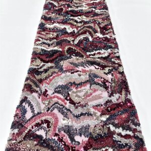 Luxurious Nigerian African Beaded Lace Fabric 2025 High Quality Sequins Embroidery African French Lace Fabric For Sewing Dress