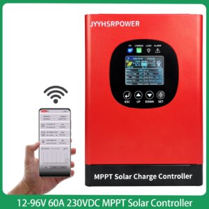 Built-In WIFI MPPT 0-80A Solar Charge Controller Auto 12V24V48V60V72V96V 230VDC Solar Panel For Lifepo4 Lithium Lead Acid GEL