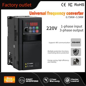 SUSWE 0.75KW-3.7KW Converter VFD 1-3 phase 220V SU600 Inverter Frequency Converter Motor Speed Controller