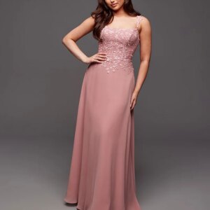 Pink Chiffon Bridesmaid Dress Elegant A-LINE Spaghetti Straps Appliques vestido de noiva Modern Backless 2023 Custom Made BD01