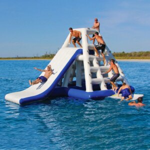 Diving Tower Climbing Tower Combo Indoor Outdoor Water Park Toys Swimming Floating Water Slides Inflatable Water Jumping Towers