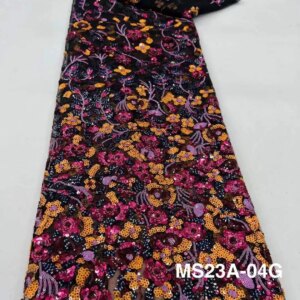 African Velvet Sequined Lace Fabric 2025 High Quality Embroidery Nigerian French Lace Fabric For Sew Party Dresses