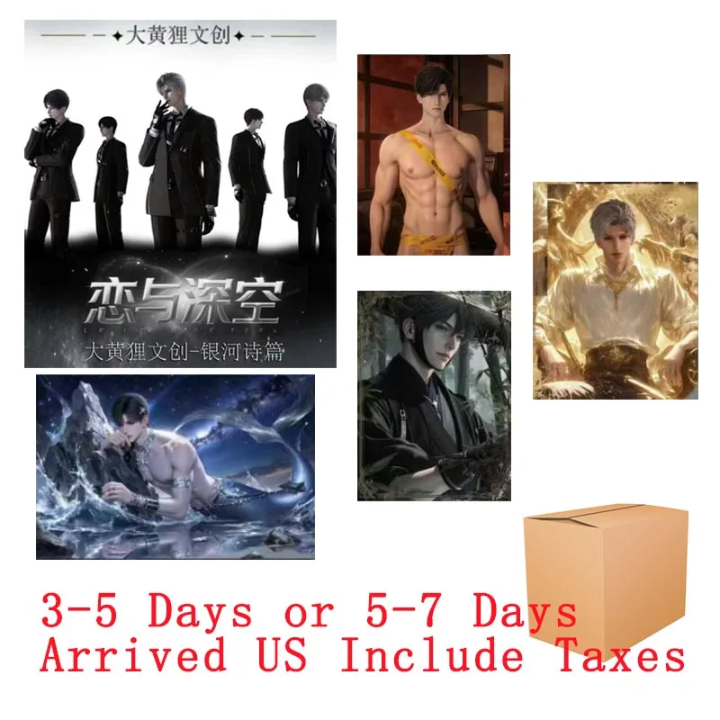 2025 Wholesales Love And Deep Space Collection Card Male God Anime Acrylic Sylus Xavier Rafayel Zayne Trading Collectible Card