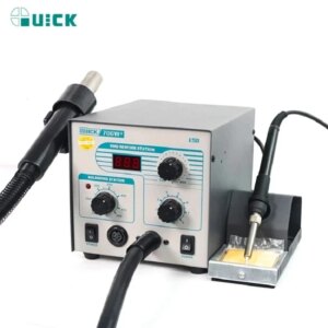 QUICK 706W+ 2 IN 1 Digital SMD BGA Rework Station Hot Air Gun Desoldering rework Station for Phone Repair Welding Tool