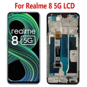 6.5” Original For Realme 8 5G LCD Display Touch Screen Digitizer Assembly For Realme 8 5G LCD With Frame