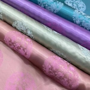 Chinese Style Two-Side Color Satin Double Group Real Silk Fabric 24Momme New Chinese Silk Fabric