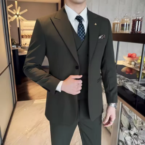 2025 New Slim-Fit Three-Piece Set Korean Style Groomsmen Formal Wedding Business Suit Handsome Groom Best Man Dress High-Quality