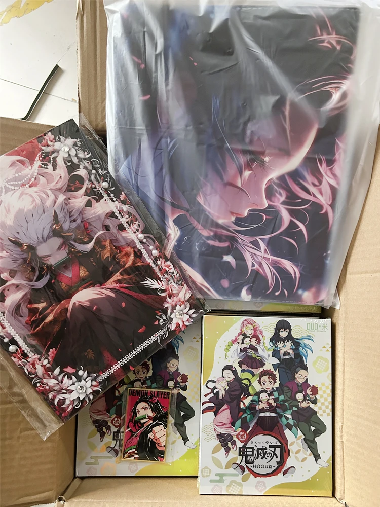 Bargain Price Duo·Mi 2 Demon Slayer Cards Anime Tanjirou Kamado Nezuko Character Rare SSP MEX Collection Card Children Toy Gift