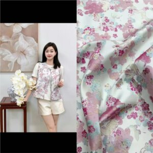 38 momme high custom-woven gold brocade silk new Chinese-style armor coat fabric