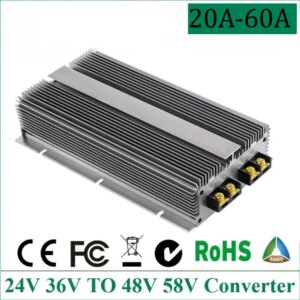 24V 36V TO 48V 58V 20A – 60A DC DC Step Up Converter Voltage Regulator Charger Reducer Automotive Regulator Boost Module CE RoHS