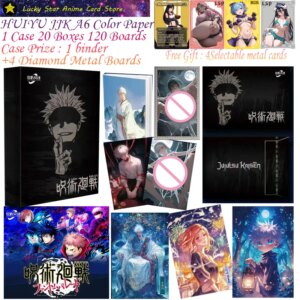 New HUIYU Jujutsu Kaisen Arcylic A6 Colored Paper Gojo Satoru Nanami Hobby Collection Cards Doujin Booster Box Kid Toys Gifts