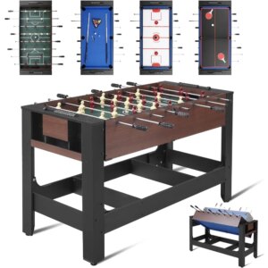 54” 4-in-1 Swivel Multi-Game Table – Combo Game Table Set for Kids, Adults – Indoor and Outdoor Arcade Sports Table – Air Hockey
