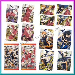 Original Bandai Anime Figure Volleyball Youth Collection Card Children Toys Surprise Christmas Gifts Collectible Edition Cards