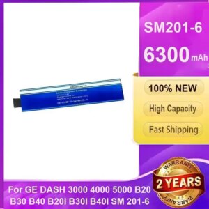 YKaiserin 6300mAh Replacement Battery SM201-6 SM2016 For GE DASH 3000 4000 5000 B20 B30 B40 B20I B30I B40I SM 201-6