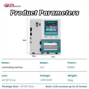 Musttby UYUE X15 Mobile Phone Repair Tools Wholesales OCA Laminating 220V Pump Gearbox PLC Essential Repair Equipments