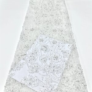 2025 Latest Handmade Beaded Embroidery French Tulle Lace Fabric For Party Nigerian Luxury Sequines Lace Fabric For Wedding Party