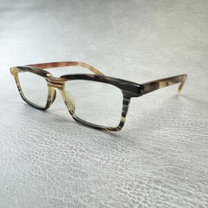 Eyeglass Frames Unique Vintage Square Handmade Honey Black Horn Prescription Women’s Man Glasses Frames Optical Lenses Glasses