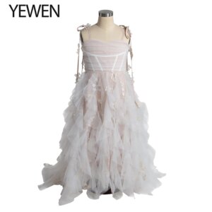 Tulle Little Flower Girls Dresses for Weddings Baby Party Frocks Children Images Dress Kids Photoshoot