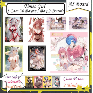 Times Girl A5 Board – Anime Goddess Story Cards Full Set Featuring Albedo Nezuko Rem Nami Zero 2 – Collectible Character Boards