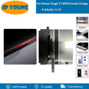 7.92” AMOLED LCD Display For Honor Magic V2 RSR Porsche Design Foldable LCD VER-AN10 Touch Panel Screen Digitizer Replacement