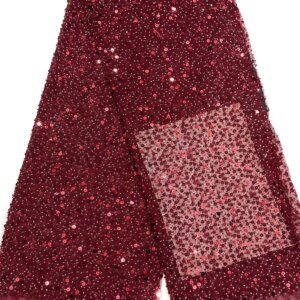 Africa Nigerian Beaded French Mesh Lace With Sequins High Quality 2025 Embroidery Lace Sequins Lace For Wedding Dresses Women