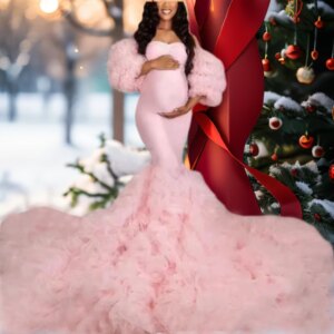 HOT Mermaid Maternity Dresses Photoshoot baby shower платье для беременных فساتين حوامل Photographie de vêtements de maternité