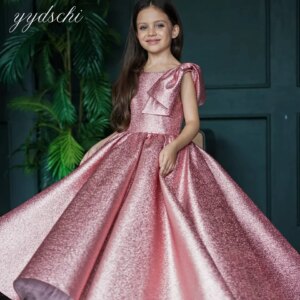 Wedding Dress 2025 Flower Girl dress Ball Gown Kids Dress Bridesmaid Appliques Birthday Evening Party Baby Girls Pageant Dress