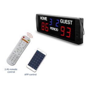 Ganxin Remote or APP Control LED Scoring Display Electronic Digital Basketball Tennis Scoreboard for Balls Sports Training Board