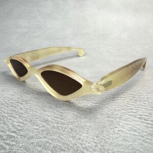 Eyeglass Frames Unique Vintage Retro Cat Eye Man Sunglasses Women Handmade Honey Horn Polarized Fashion Men Sunglass Glasses