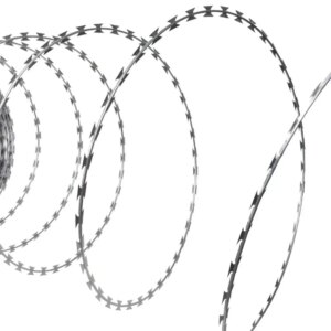 Galvanized Steel Concertina Razor Wire – 984.3 Feet for Security Fencing